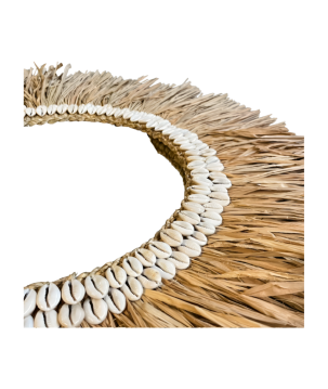 Mirror w shell/grass D60cm(80129)