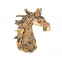 Horse head teak H85cm(3206)