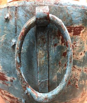 Vase iron Turq. H48 (5801)