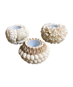 Candleholder shellD11H8cm(80633)