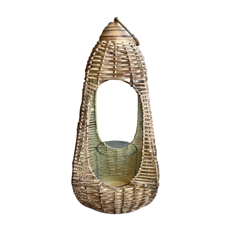 Lantern w. glass D19H38cm(80899)