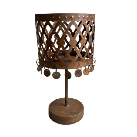 Waxineh. rusty on stand L (80985)