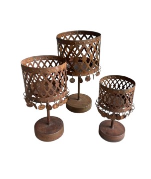 Waxineh. rusty on stand L (80985)