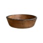 Bowl wood/iron D28cm. (3398)