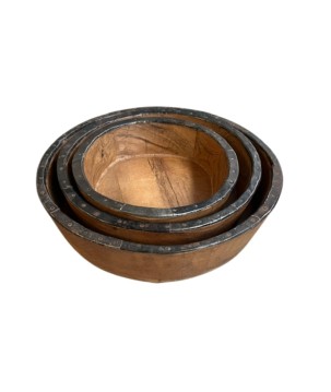 Bowl wood/iron D28(3398)
