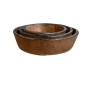 Bowl wood/iron D22cm. (3397)