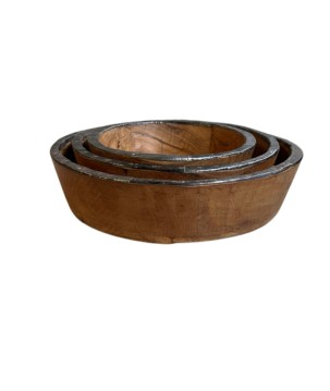 Bowl wood/iron D33(3399)