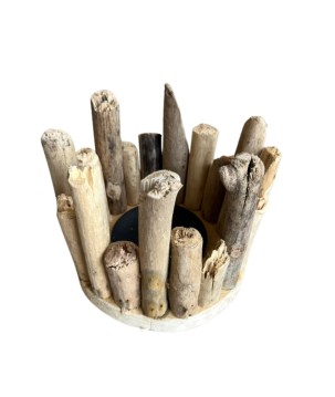 Candleh. driftwood D18H16(3298)