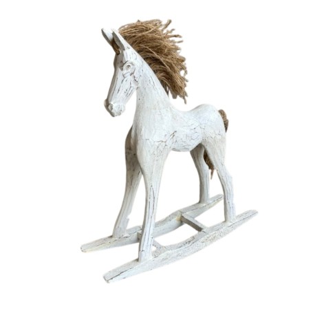 Paard schommel grijs 35x11H40cm (7556)