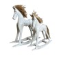 Horse goyang white 35x11H40cm (7556)