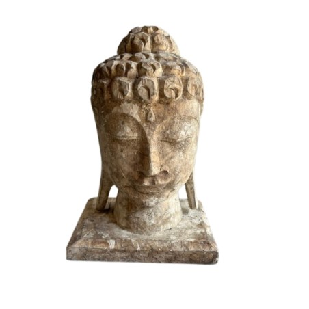Buddha head on stand L (3485)