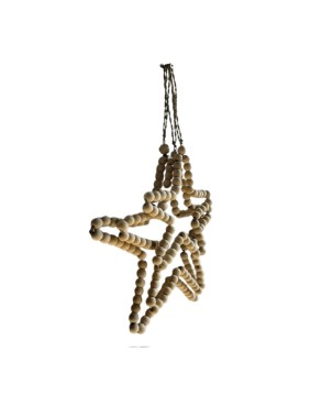 Star beads naturel S/3 20/30/35cm(7172)