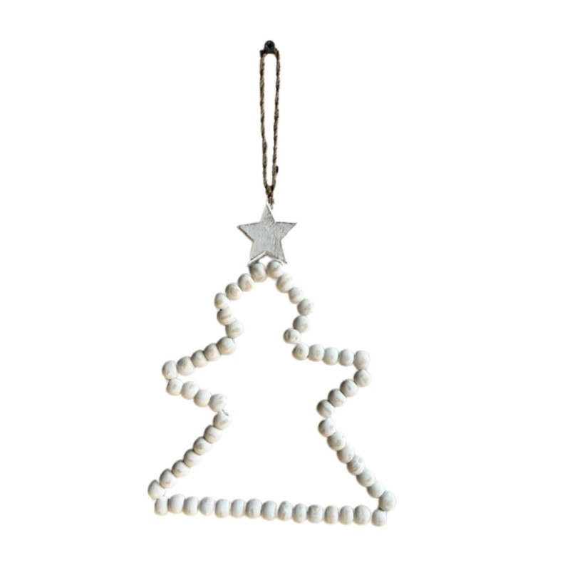 Tree beads white 23xH30 (7173)