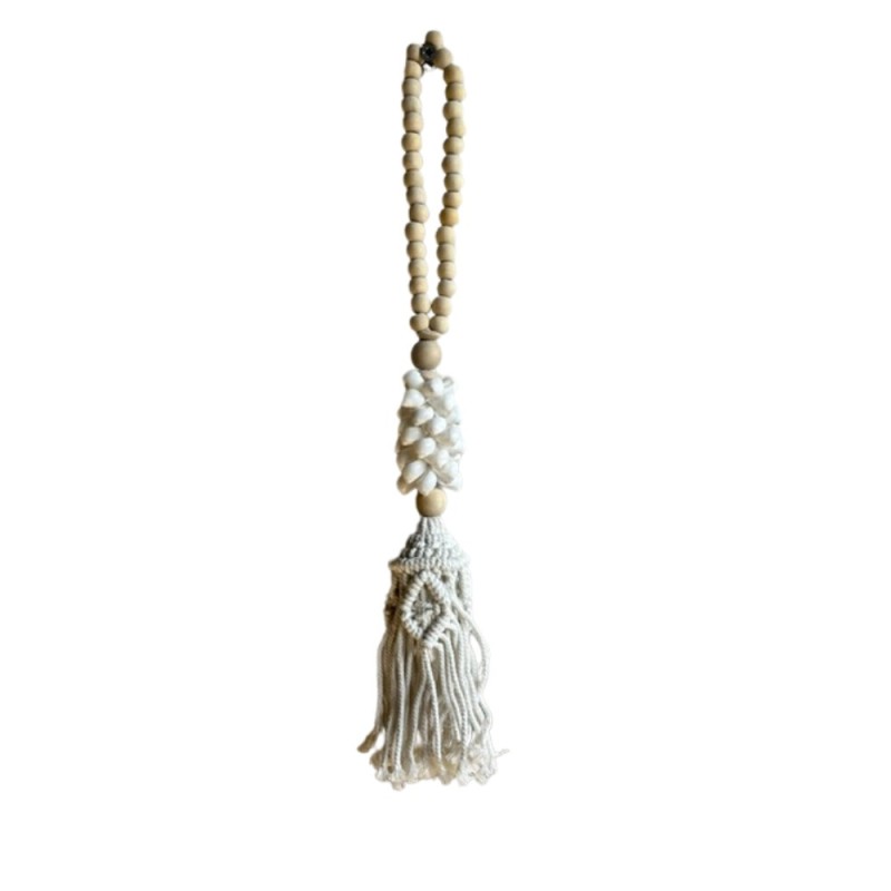 String shell/macramé 45cm (7293)