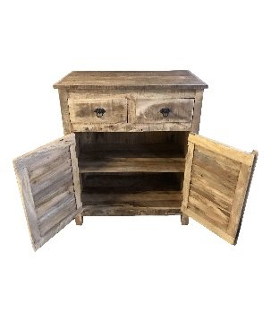 Wooden sideboard louvre(7784)