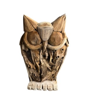 Owl teak L H60cm (7063)