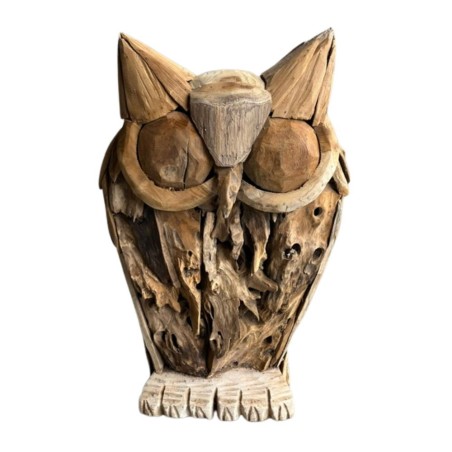 Owl teak L H60cm (7063)