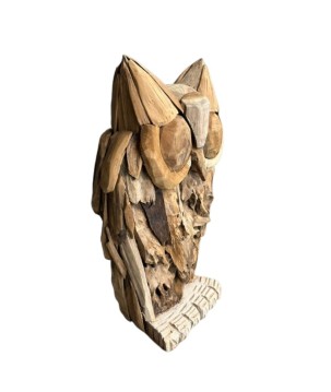 Owl teak L H60cm (7063)