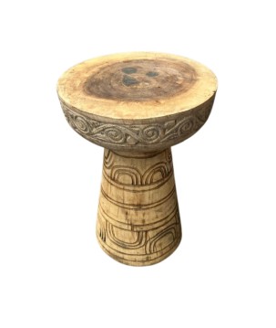 Stool carving D35H50cm(80843)