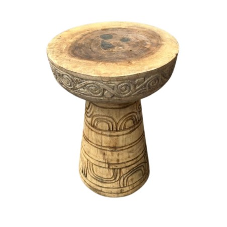 Stool carving D35H50cm(80843)