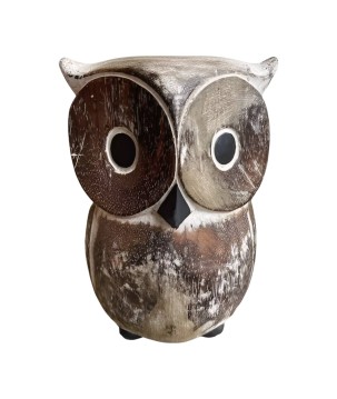 Owl antik H10cm(3937)