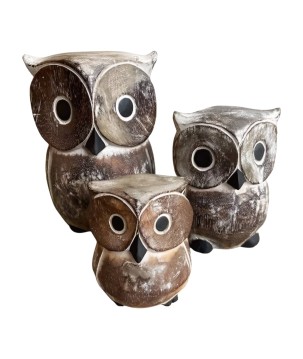 Owl antik H10cm(3937)