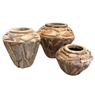 Pot teak akar D60H60 (7092)