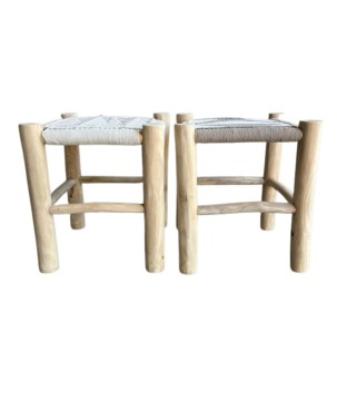 Macramé stool 40x40H45 (7424)