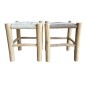 Macramé stool 40x40H45 (7424)
