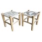 Macramé stool 40x40H45 (7424)