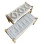 Bench macramé 120x40H45 (7425)