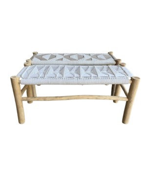 Bench macramé 120x40H45 (7425)