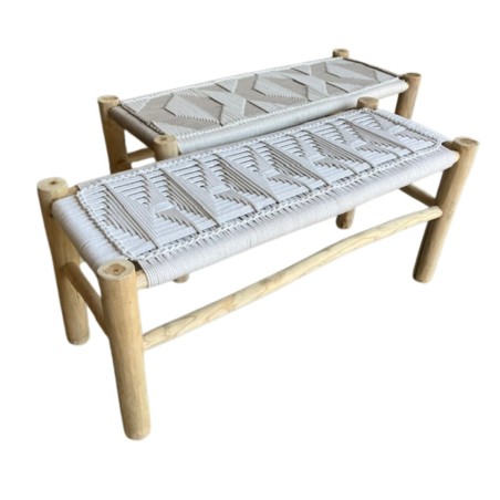 Bench macramé 120x40H45 (7425)