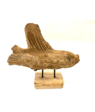 Fish abstract teak (3166)
