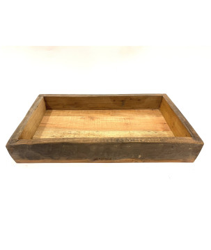 Tray old wood L 42x25H6cm.(3733)