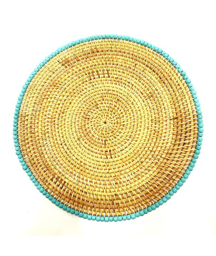 Placemat rattan beads (3855)
