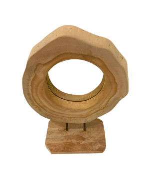 Mirror on stand teak (3883)