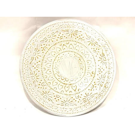 Placemat alu wh/gold (80005)