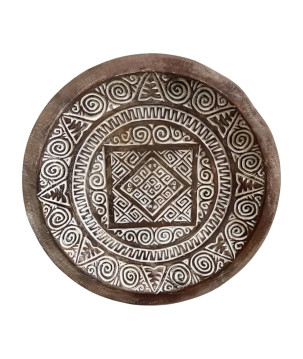 Plate carved D50cm (80082)