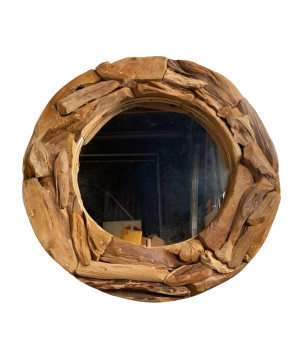 Mirror teak D80cm.(80183)