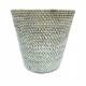 Garbage basket rattan turq.(3854)