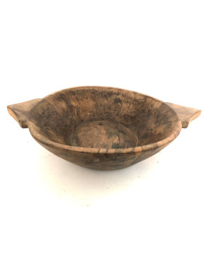 Old wooden turtle bowl Large (7810)