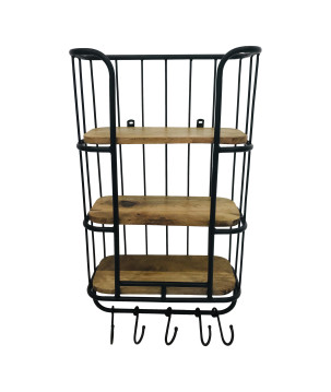 Wallshelve 3-laag  40x20H70 black (5253)