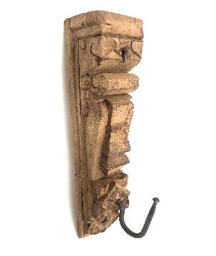 Wooden hanger 1-hook +/_ 20-25cm (7903)
