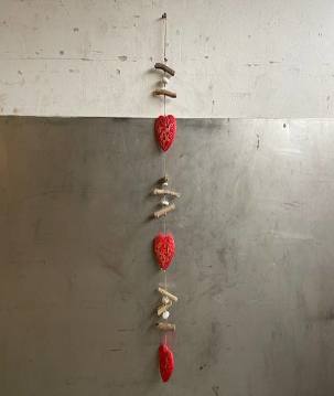 Heart carving driftw.(5932)
