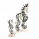 Seahorse wood white wash H30cm(7258)