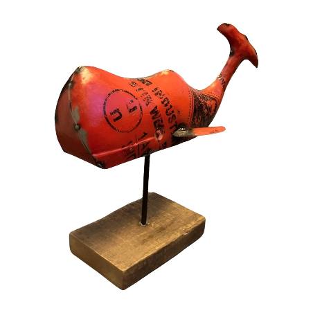 Whale on wooden stand(5969)