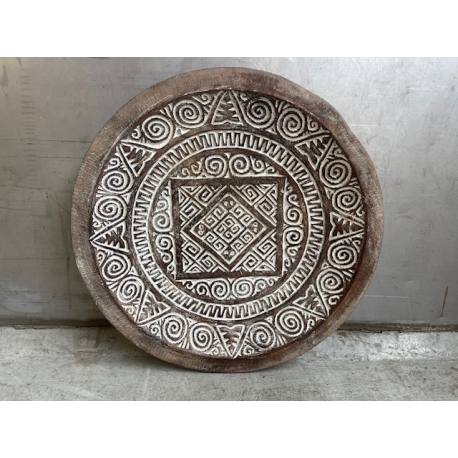 Plate carved D50cm (80082)