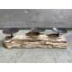 Candleholder low 3-cup teak 