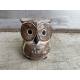 Owl wood grey H10cm (3937)